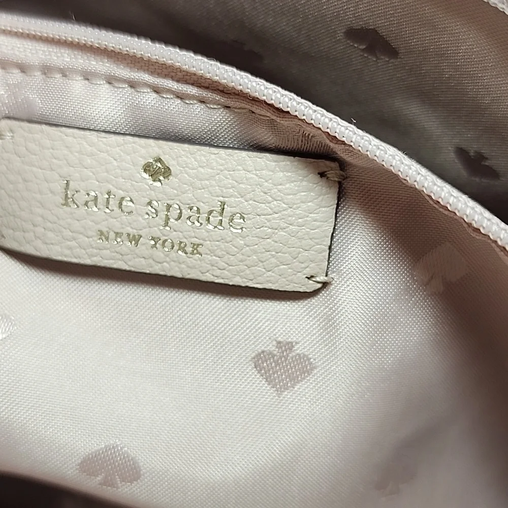 Kate Spade‎ Bailey Textured Leather Shoulder Bag Purse Handbag Beige